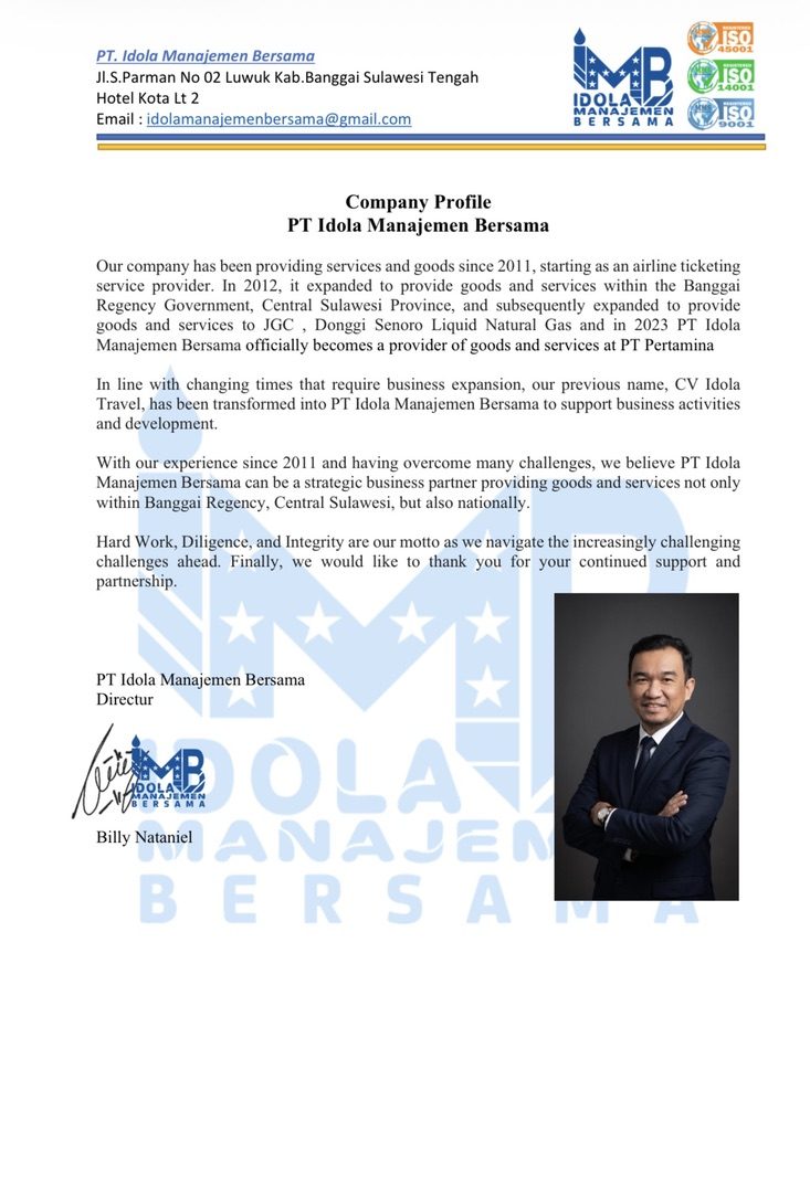Portfolio Image: Company Profile PT Idola Manajemen Bersama